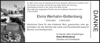 Traueranzeige von Elvira Werhahn-Bottenberg von Siegener Zeitung
