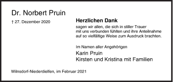 Traueranzeige von Norbert Pruin von Siegener Zeitung