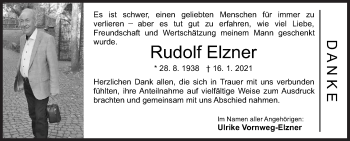 Traueranzeige von Rudolf Elzner von Siegener Zeitung