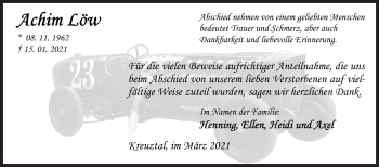 Traueranzeige von Achim Löw von Siegener Zeitung
