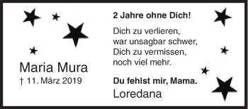 Traueranzeige von Maria Mura von Siegener Zeitung