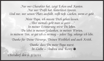 Traueranzeige von Papa  von Siegener Zeitung