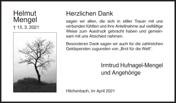 Traueranzeige von Helmut Mengel von Siegener Zeitung