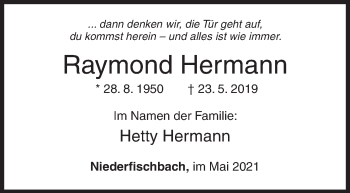 Traueranzeige von Raymond Hermann von Siegener Zeitung