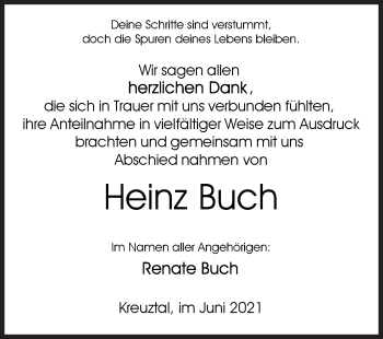 Traueranzeige von Heinz Buch von Siegener Zeitung