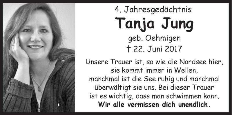  Traueranzeige für Tanja Jung vom 22.06.2021 aus Siegener Zeitung