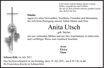 Traueranzeige von Anita Utsch von Siegener Zeitung