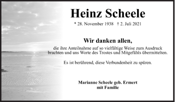 Traueranzeige von Heinz Scheele von Siegener Zeitung