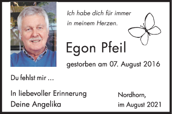 Traueranzeige von Egon Pfeil von Siegener Zeitung