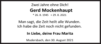 Traueranzeige von Gerd Mockenhaupt von Siegener Zeitung