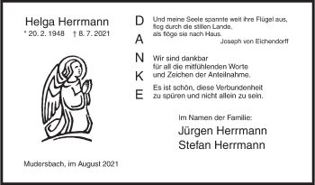 Traueranzeige von Helga Herrmann von Siegener Zeitung