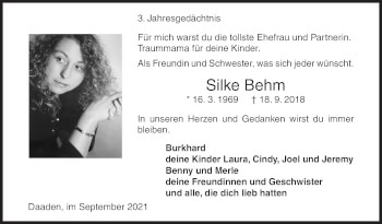 Traueranzeige von Silke Behm von Siegener Zeitung