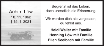 Traueranzeige von Achim Löw von Siegener Zeitung