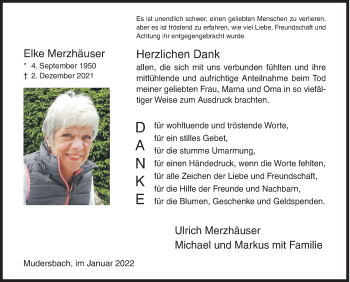 Traueranzeige von Elke Merzhäuser von Siegener Zeitung