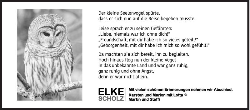  Traueranzeige für Elke Scholz vom 15.01.2022 aus Siegener Zeitung