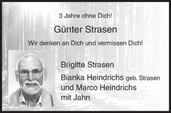 Traueranzeige von Günter Strasen von Siegener Zeitung