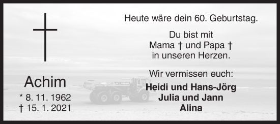 Traueranzeige von Achim Stumpe von Siegener Zeitung