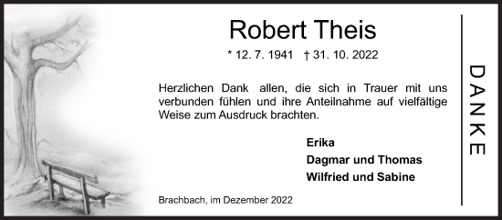 Traueranzeige von Robert Theis von Siegener Zeitung