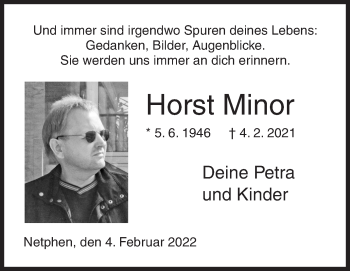 Traueranzeige von Horst Minor von Siegener Zeitung