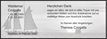 Traueranzeige von Waldemar Czogalla von Siegener Zeitung