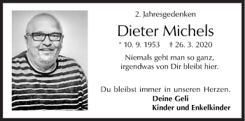 Traueranzeige von Dieter Michels von Siegener Zeitung
