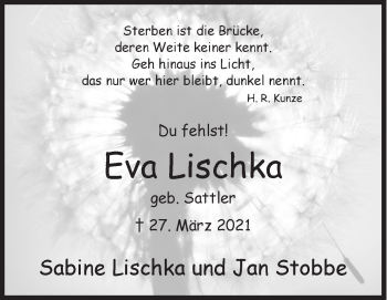 Traueranzeige von Eva Lischka von Siegener Zeitung