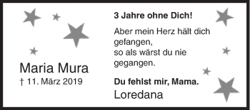 Traueranzeige von Maria Mura von Siegener Zeitung