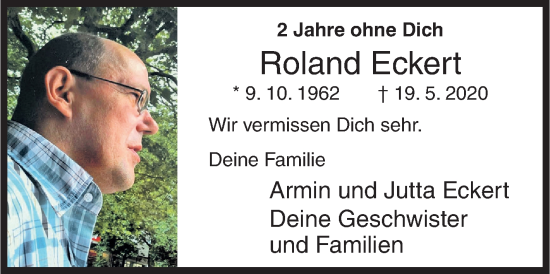 Traueranzeige von Roland Eckert von Siegener Zeitung