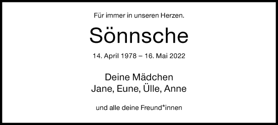 Traueranzeige von Sönnsche  von Siegener Zeitung