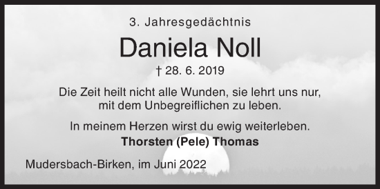 Traueranzeige von Daniela Noll von Siegener Zeitung