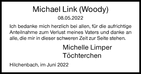 Traueranzeige von Michael Link von Siegener Zeitung