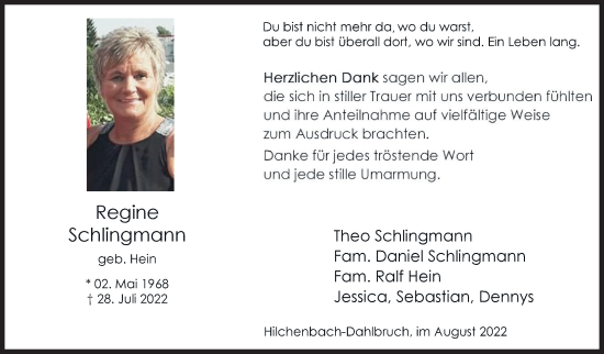 Traueranzeige von ngmann Schlingmann von Siegener Zeitung