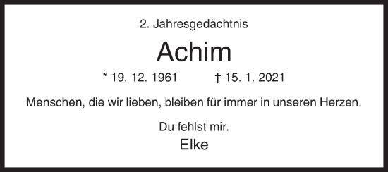 Traueranzeige von Achim Stumpe von Siegener Zeitung
