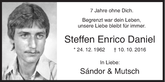 Traueranzeige von Steffen Enrico Daniel von Siegener Zeitung