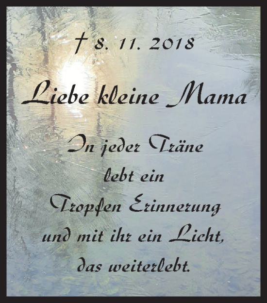 Traueranzeige von Mama  von Siegener Zeitung