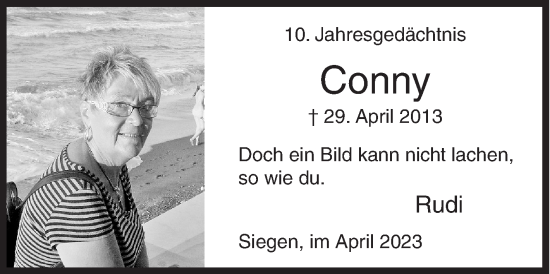 Traueranzeige von Conny Wiegmann von Siegener Zeitung