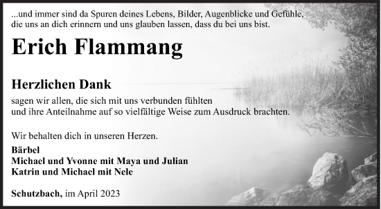 Traueranzeige von Erich Flammang von Siegener Zeitung