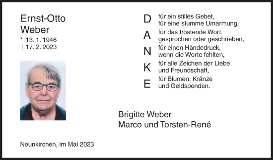 Traueranzeige von Ernst-Otto Weber von Siegener Zeitung