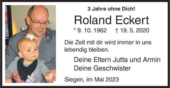 Traueranzeige von Roland Eckert von Siegener Zeitung