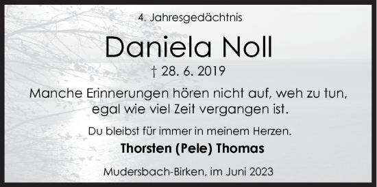 Traueranzeige von Daniela Noll von Siegener Zeitung