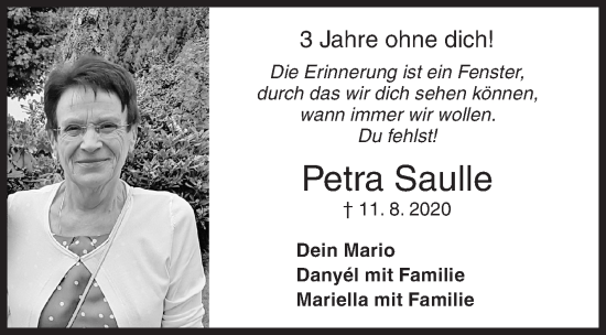 Traueranzeige von Petra Saulle von Siegener Zeitung