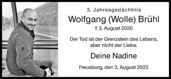 Traueranzeige von Wolfgang  Brühl von Siegener Zeitung