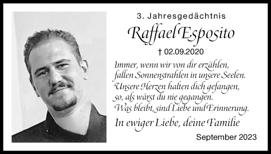 Traueranzeige von Raffael Esposito von Siegener Zeitung