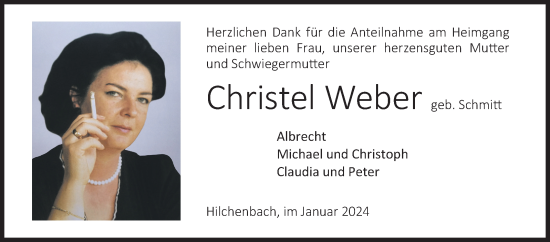 Traueranzeige von Christel Weber von Siegener Zeitung