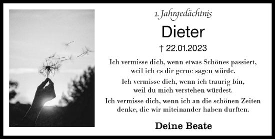 Traueranzeige von Dieter Nockemann von Siegener Zeitung
