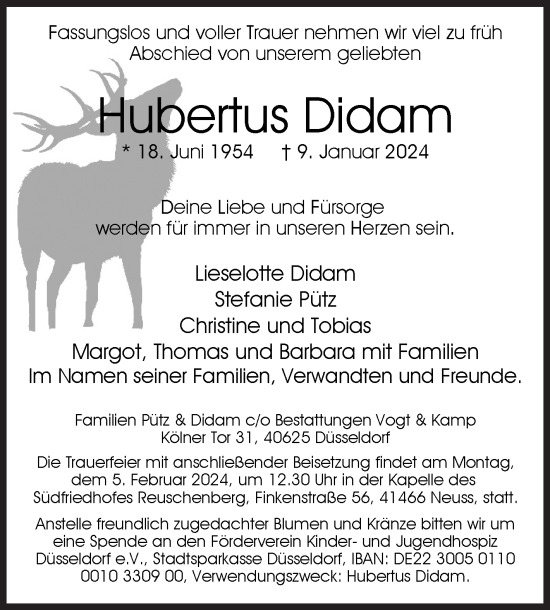 Traueranzeige von Hubertus Didam von Siegener Zeitung