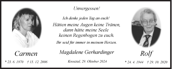 Traueranzeige von Carmen und Rolf  von Siegener Zeitung