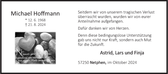 Traueranzeige von Michael Hoffmann von Siegener Zeitung