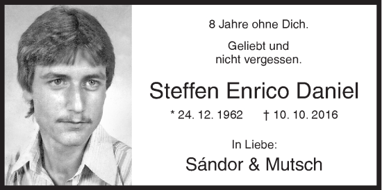 Traueranzeige von Steffen Enrico Daniel von Siegener Zeitung