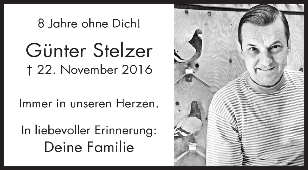  Traueranzeige für Günter Stelzer vom 22.11.2024 aus Siegener Zeitung